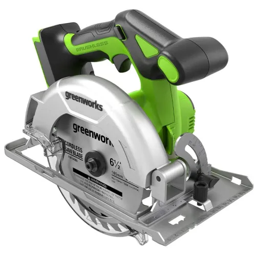 Пила циркулярная аккумуляторная Greenworks 24V GD24CS165 1501607, бесщеточная, без АКБ и ЗУ